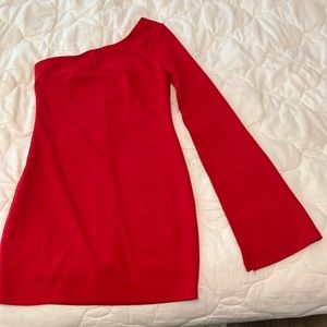 Hello Molly Red One shoulder Red dress